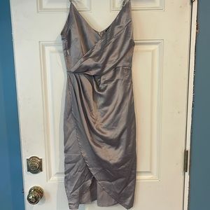 Satin Grey Dress